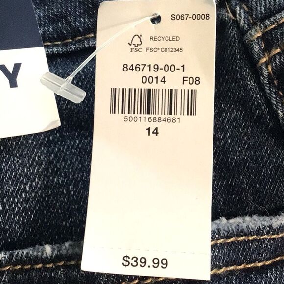 Old Navy OG Straight Secret Smooth Pocket High Rise Mid Wash Denim Shorts NEW - Picture 14 of 15